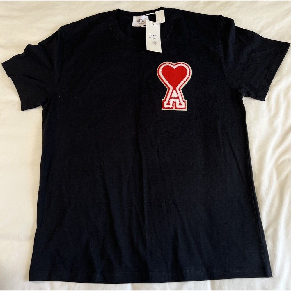 Ami alexandre mattiussi Black Red A T shirt XXL